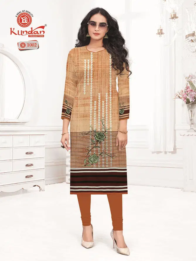 Malang Vol 1 By Kundan Daily Wear Cotton Straight Cut Kurti Wholesale Online